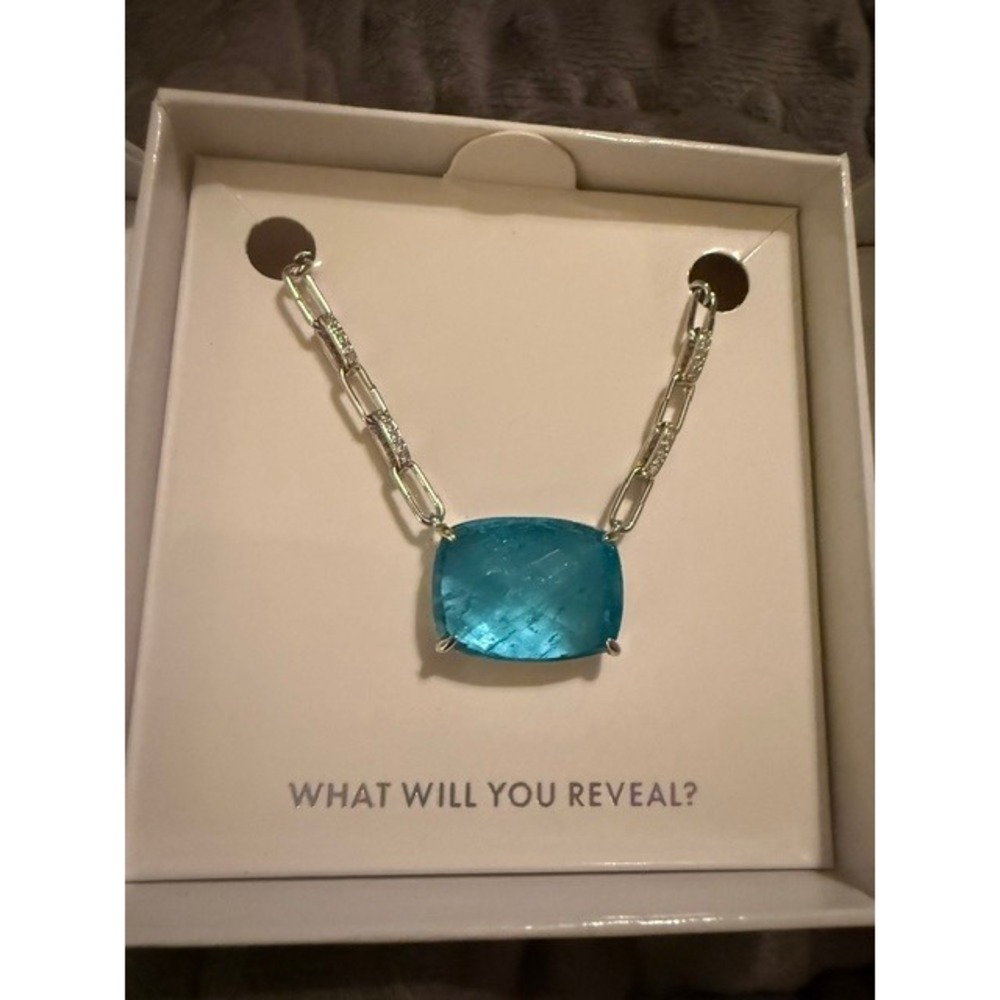 Bomb Party Trust The Journey Within Color Changing Necklace Blue Topaz NK38779